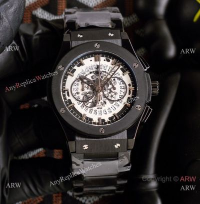 Copy Hublot Geneve Big Bang Skull All Black Watches